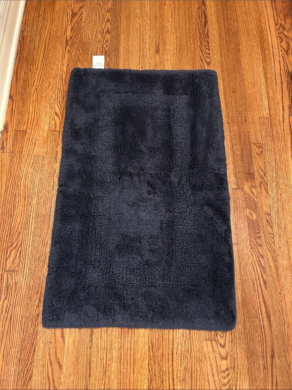 Restoration Hardware navy bath mat